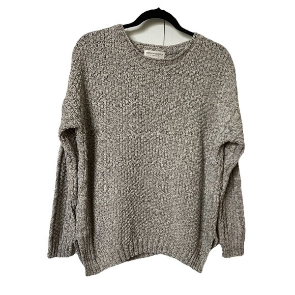 Cotton Country Sweater Womens M Speckled Heathered Knit Oversized Pullover - Picture 1 of 6